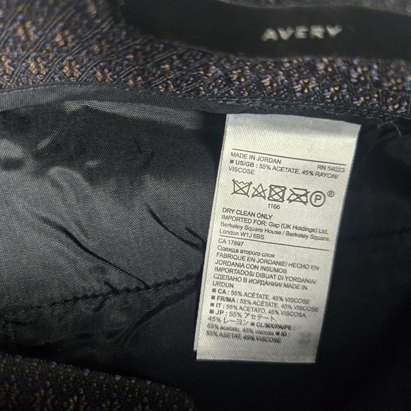 Banana Republic‎ Women's Avery Black Purple Pants Size 4 Patterned - Picture 4 of 11